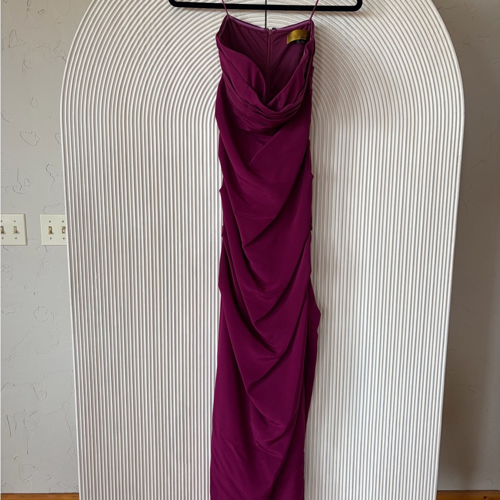 Nicole Miller Rich Purple Silk Dress
